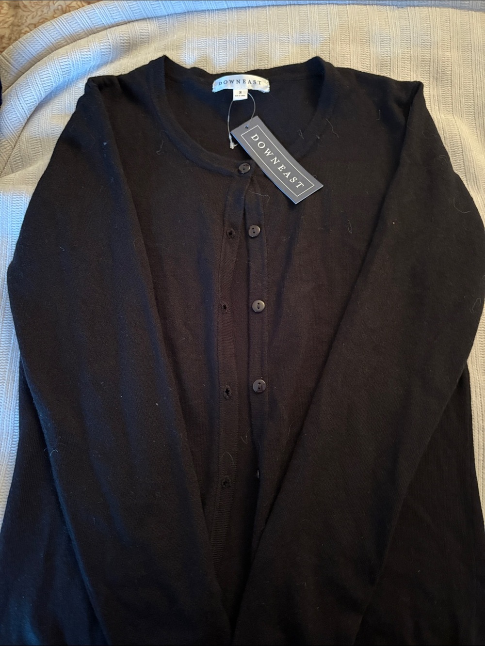 DownEast Fitted Black Cardigan